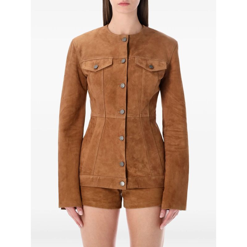 Haikure Brown Jackets  Leather Jackets Women